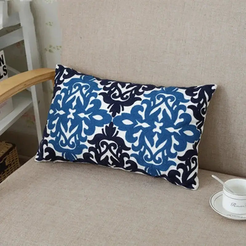 Floral Canvas Pillow Case