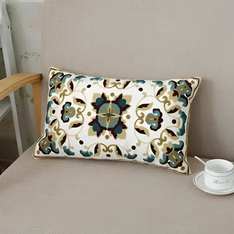 Floral Canvas Pillow Case