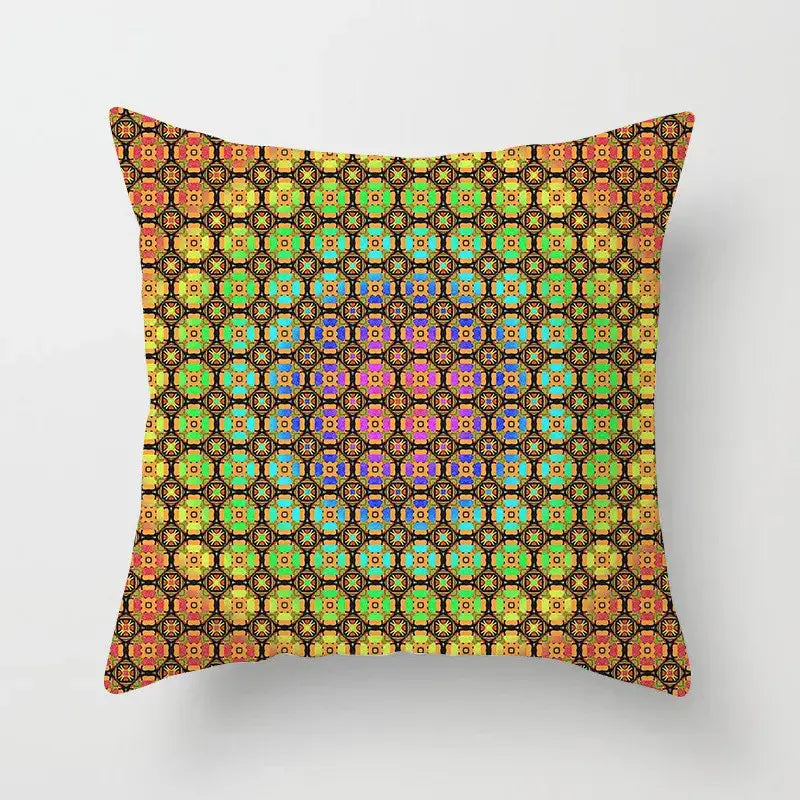 Teal Gold Geometric Pillowcase
