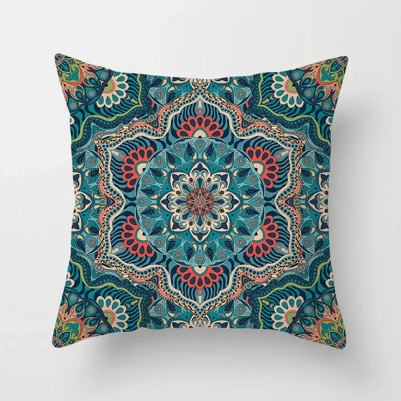 Teal Gold Geometric Pillowcase