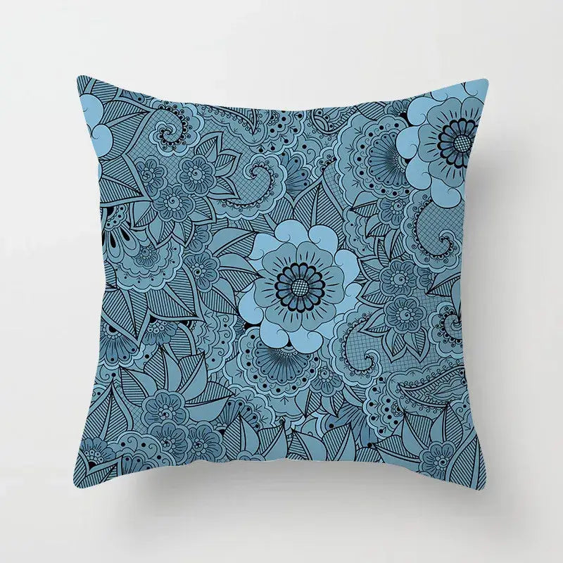 Teal Gold Geometric Pillowcase