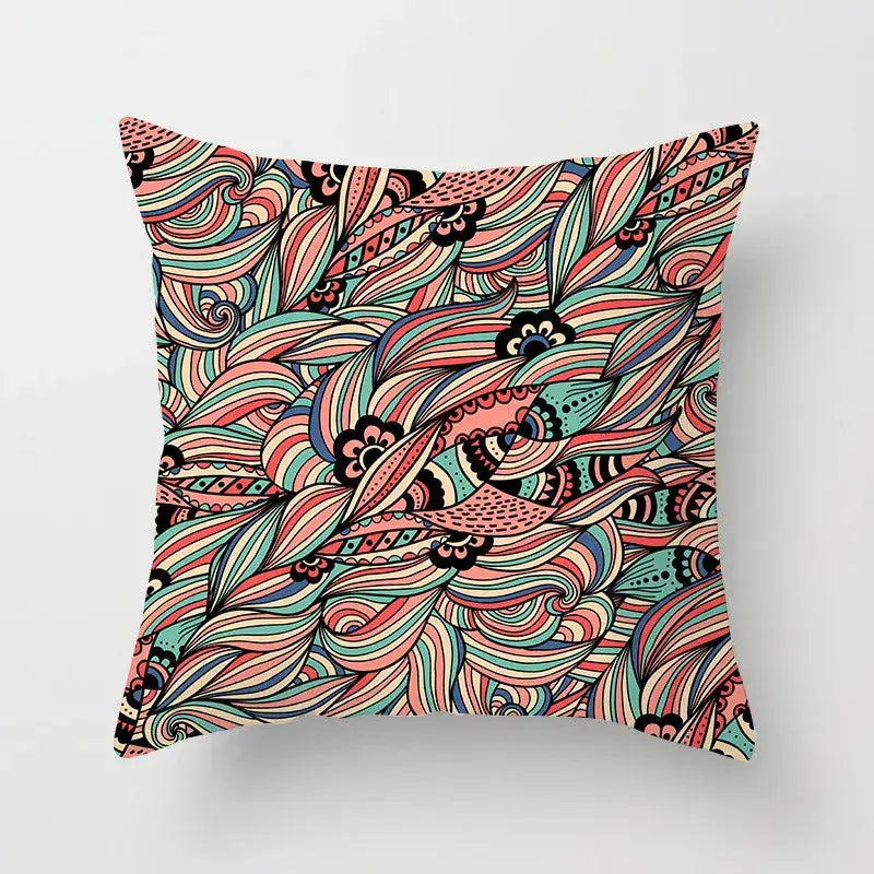 Teal Gold Geometric Pillowcase