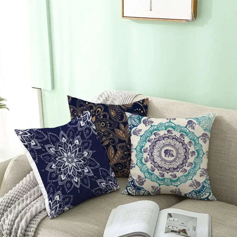 Teal Gold Geometric Pillowcase