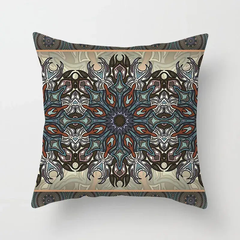 Teal Gold Geometric Pillowcase