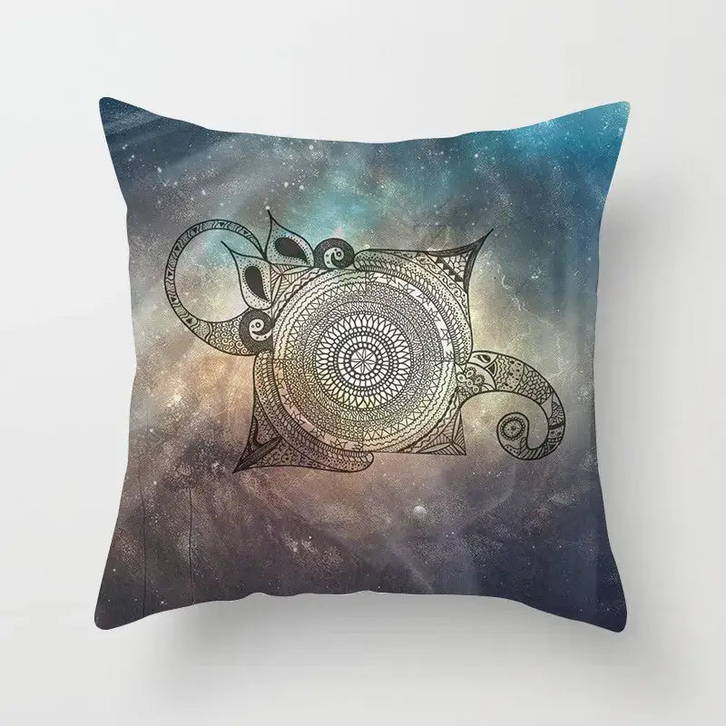 Teal Gold Geometric Pillowcase