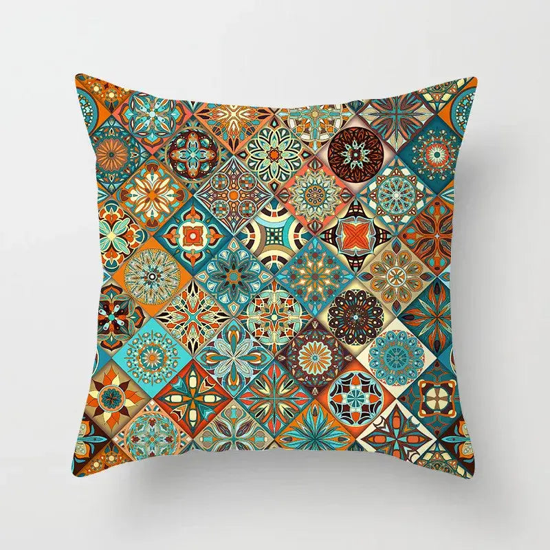 Teal Gold Geometric Pillowcase