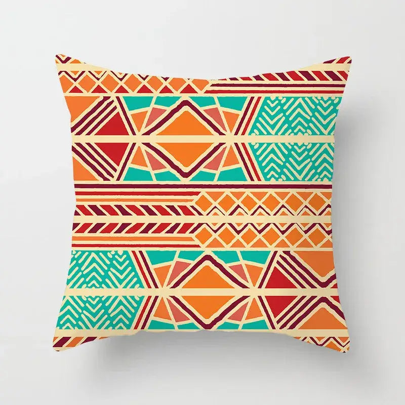 Teal Gold Geometric Pillowcase