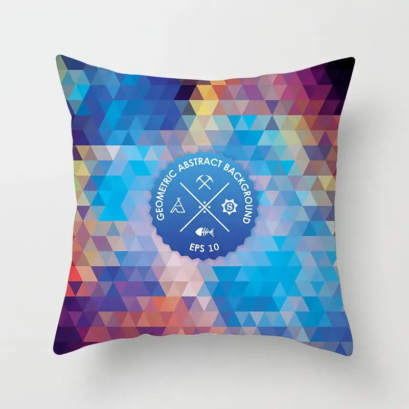 Teal Gold Geometric Pillowcase