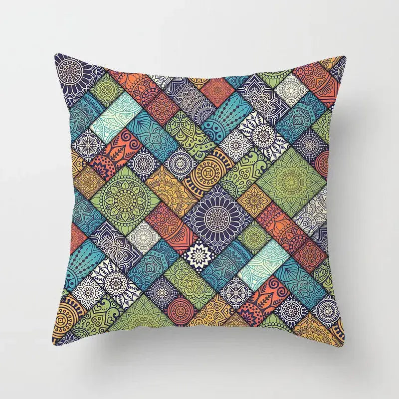 Teal Gold Geometric Pillowcase
