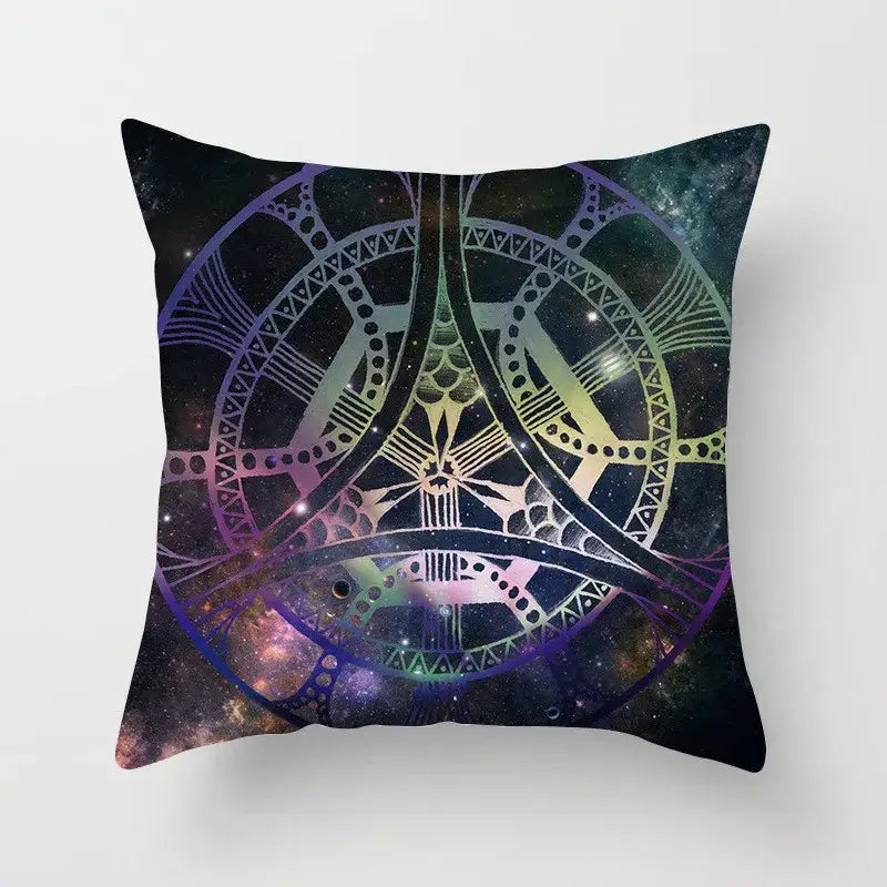 Teal Gold Geometric Pillowcase