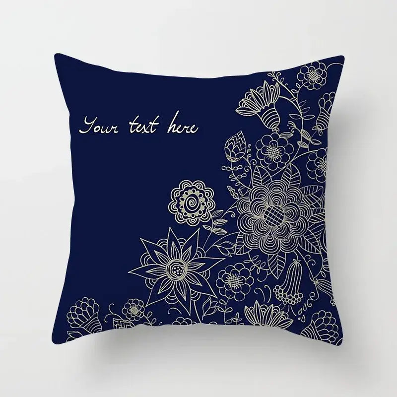 Teal Gold Geometric Pillowcase