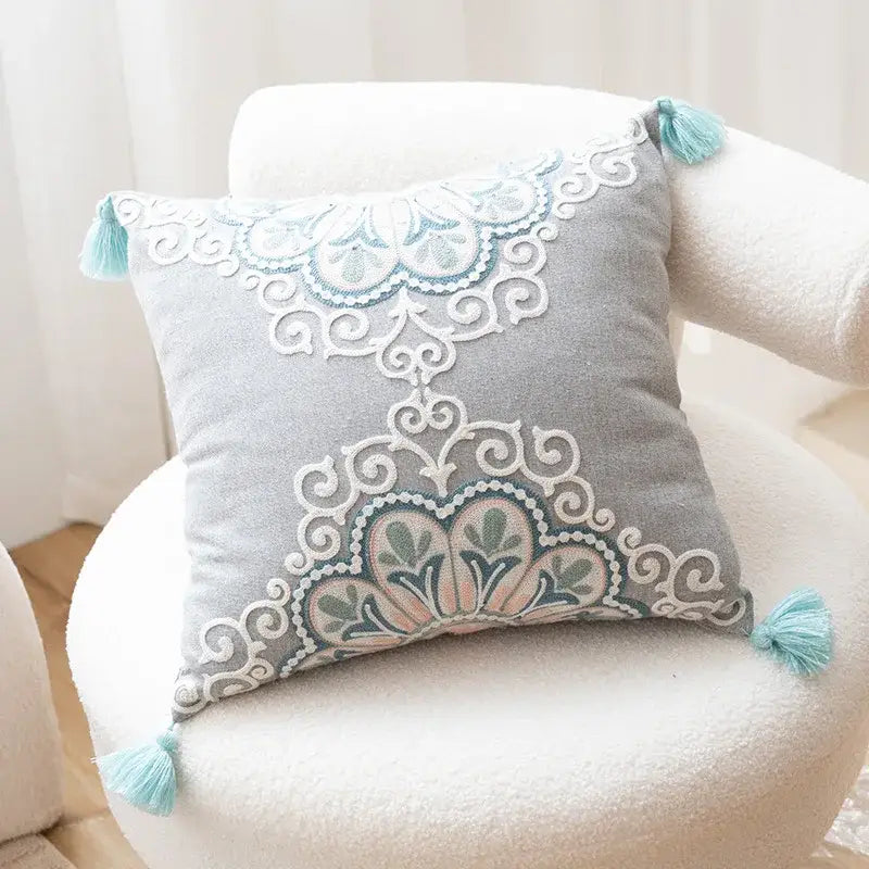 Gray Swirl Cushion Cover