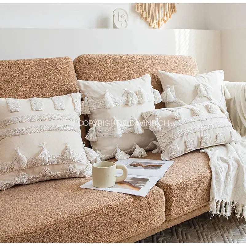 Cream Tufted Cushion Case