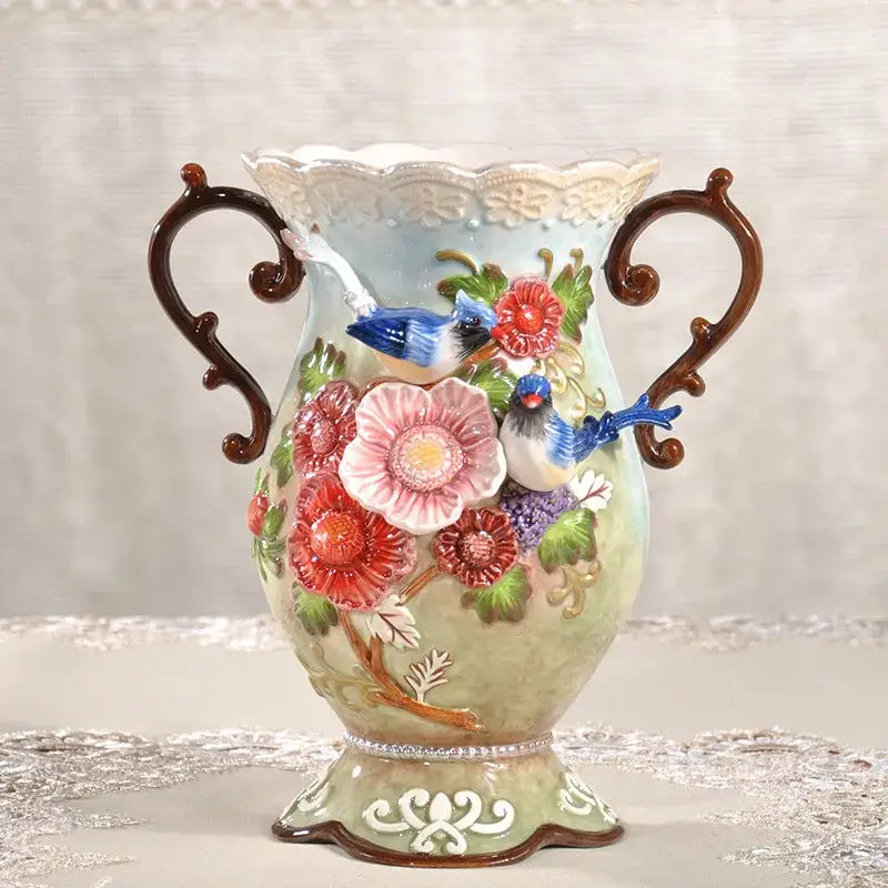 Pink Ceramic Elephant Vase