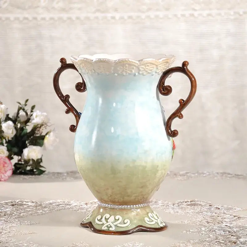 Pink Ceramic Elephant Vase
