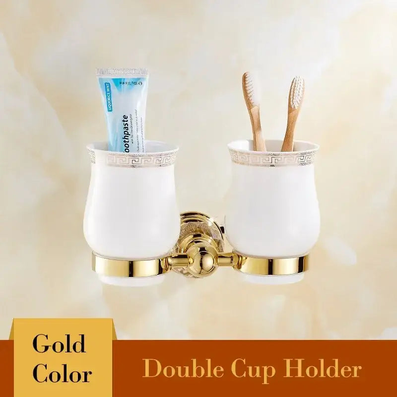 Gold Crystal Towel Rack