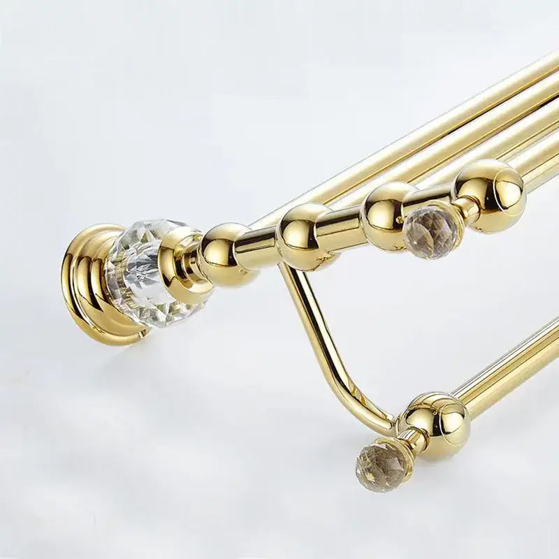 Gold Crystal Towel Rack