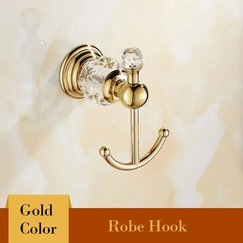 Gold Crystal Towel Rack