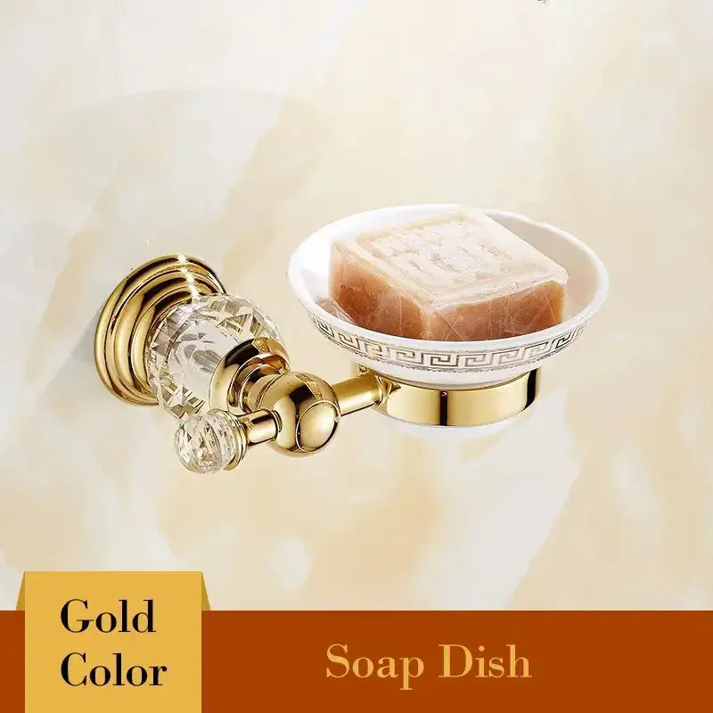 Gold Crystal Towel Rack