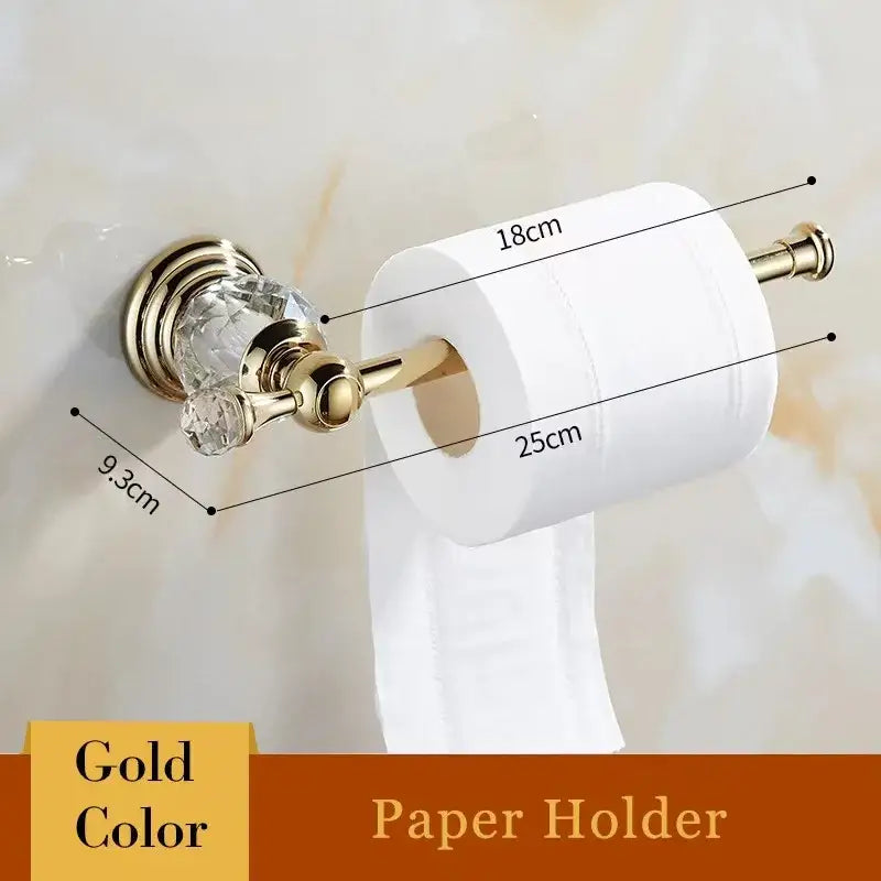 Gold Crystal Towel Rack