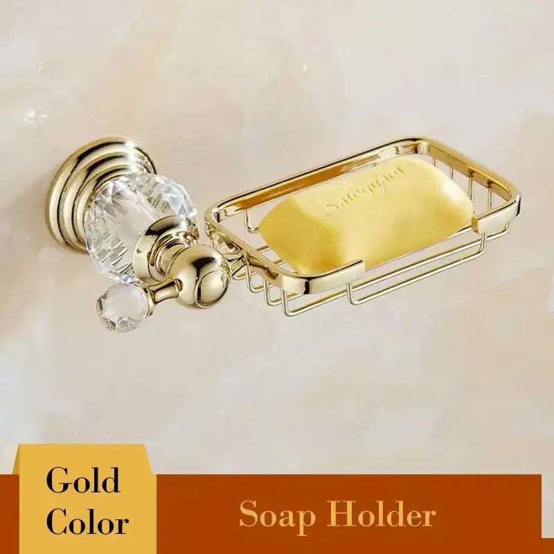 Gold Crystal Towel Rack