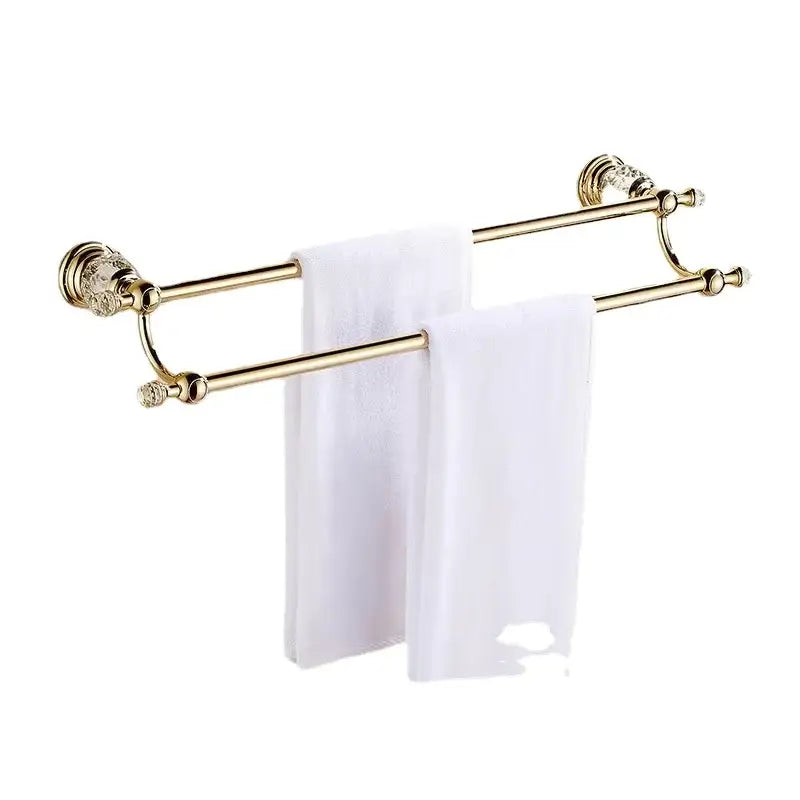 Gold Crystal Towel Rack