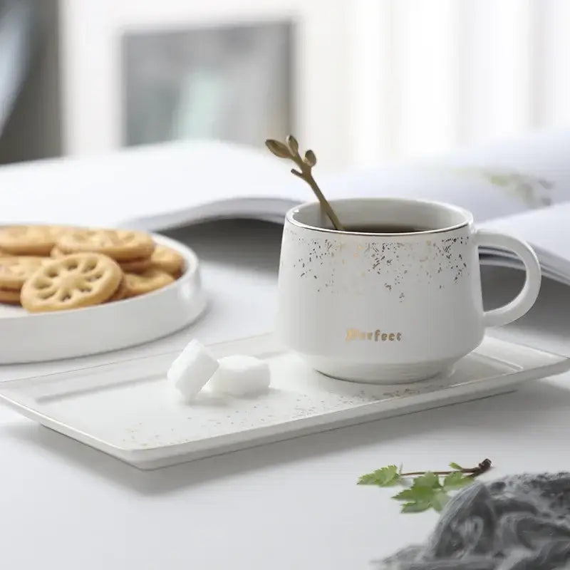 Black White Ceramic Cup Set