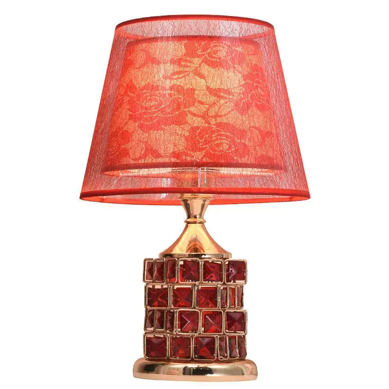 Gold Crystal Lace Detailing Table Lamp