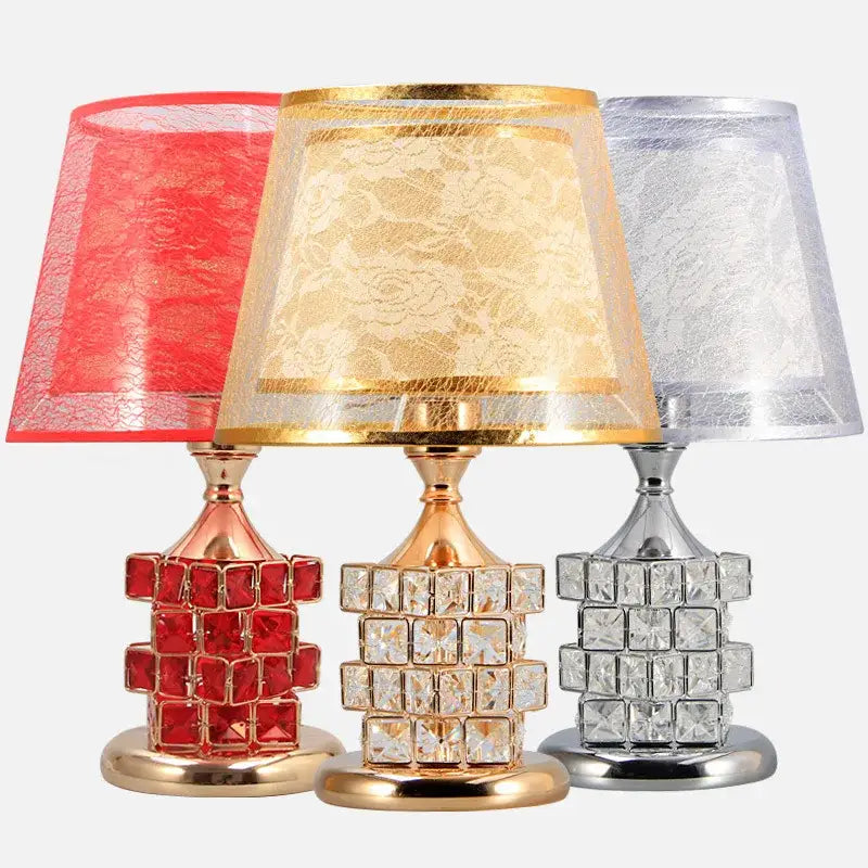 Gold Crystal Lace Detailing Table Lamp