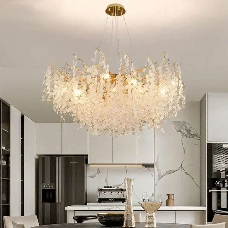 Gold Tree Branch Chandelier 120cm Long