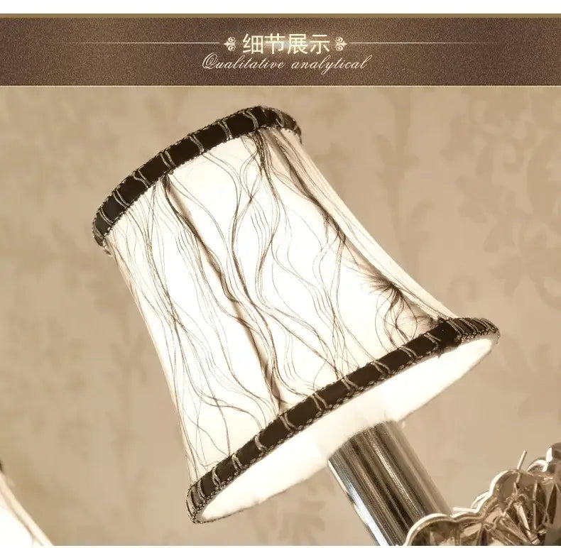 Silver Crystal Wall Lamp Smoke Grey Double Head