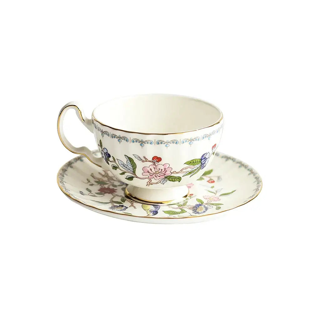 Floral Porcelain Tea Set with 1100ml Teapot