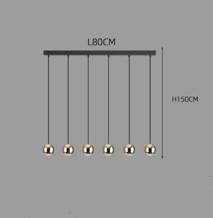 Modern Aluminum Ball Chandelier