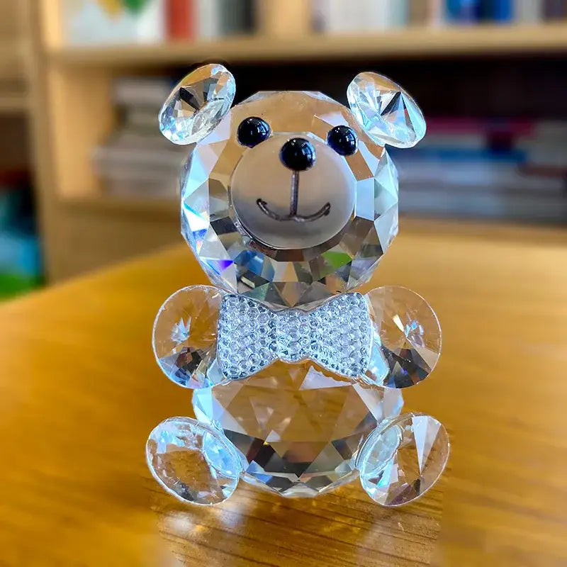 Clear Crystal Bear Figurine