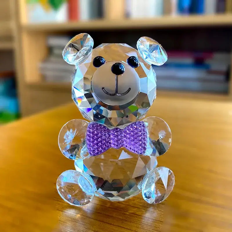Clear Crystal Bear Figurine