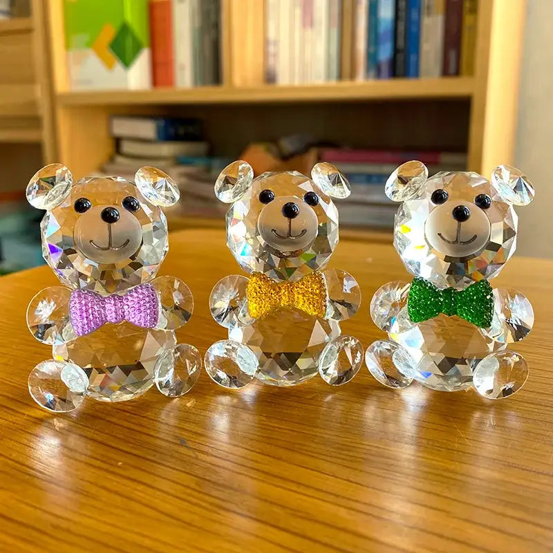 Clear Crystal Bear Figurine