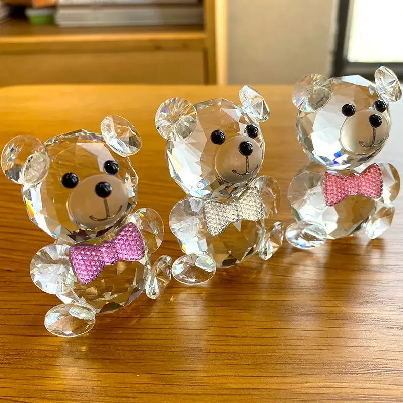 Clear Crystal Bear Figurine