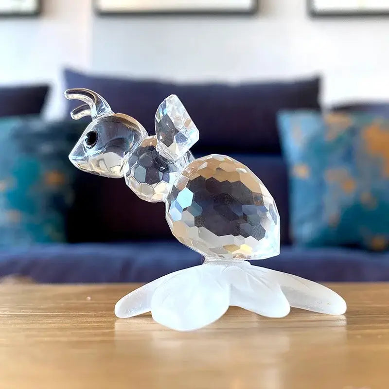 Clear Crystal Bee Figurine