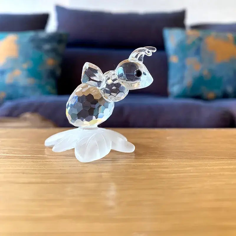 Clear Crystal Bee Figurine