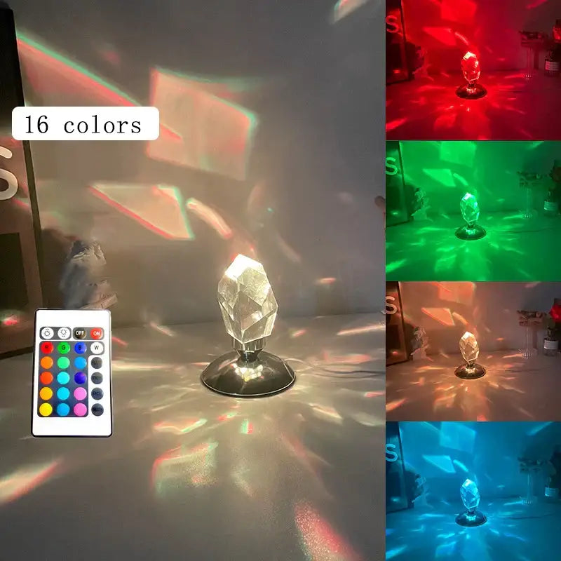 Crystal Diamond Geometric Table Lamp