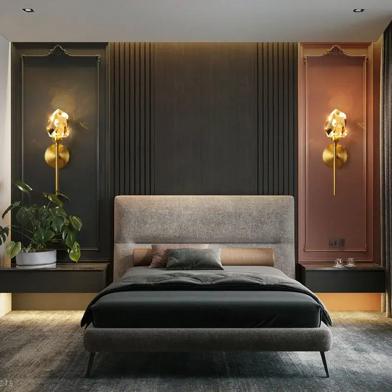 Crystal Gold LED Sconce