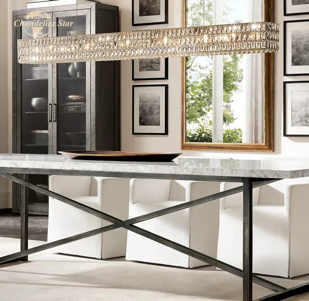Crystal LED Linear Chandelier