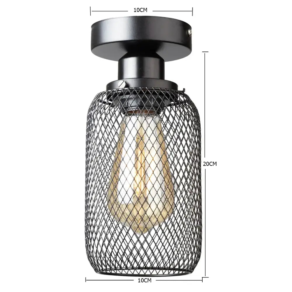Black Metal Mesh Ceiling Light