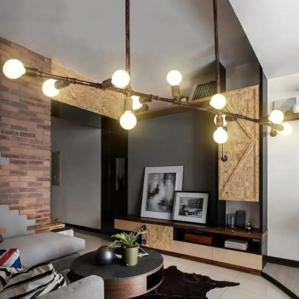 Bronze Wrought Iron Chandelier
