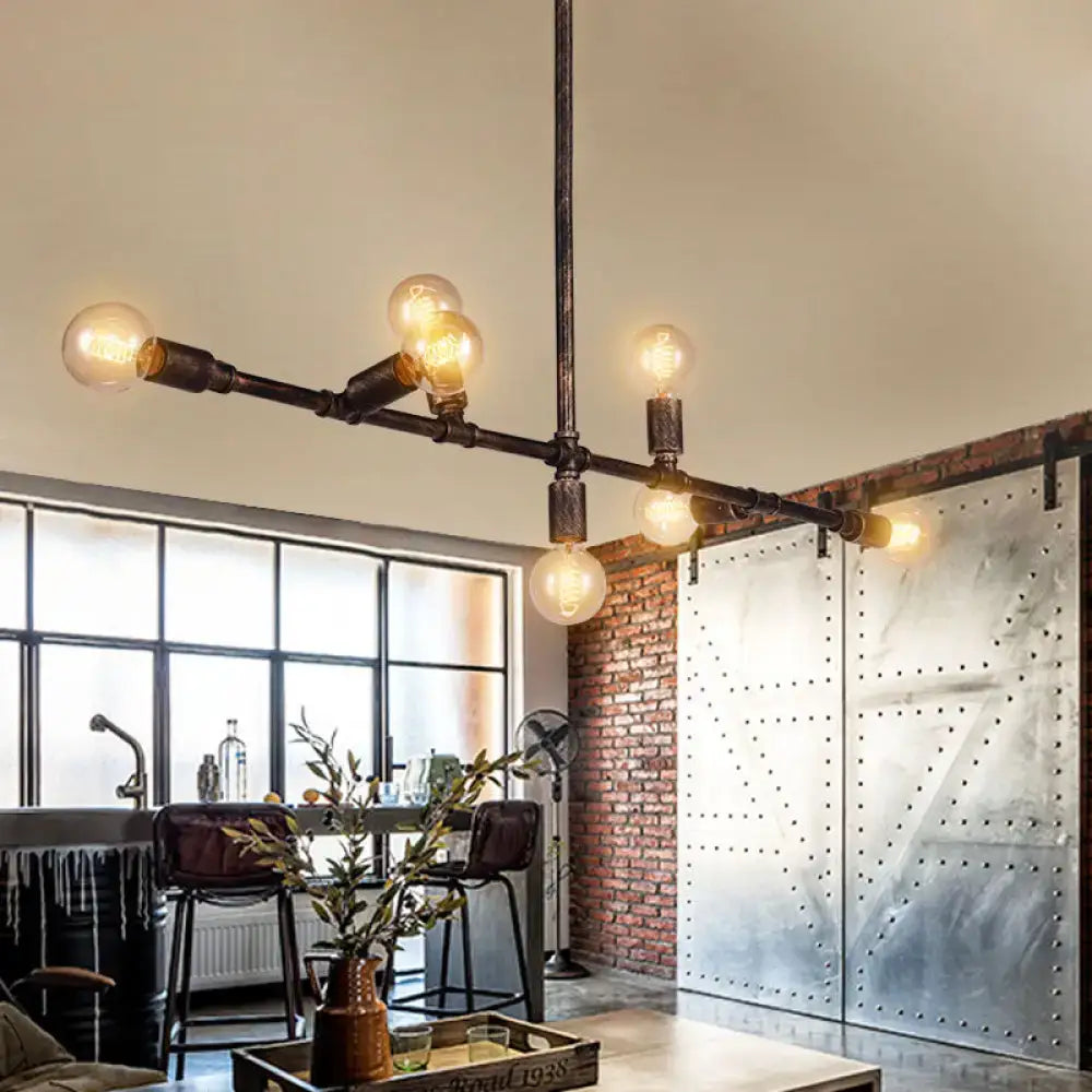 Bronze Wrought Iron Chandelier