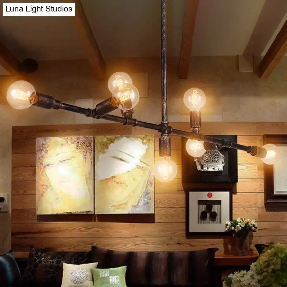 Bronze Wrought Iron Chandelier