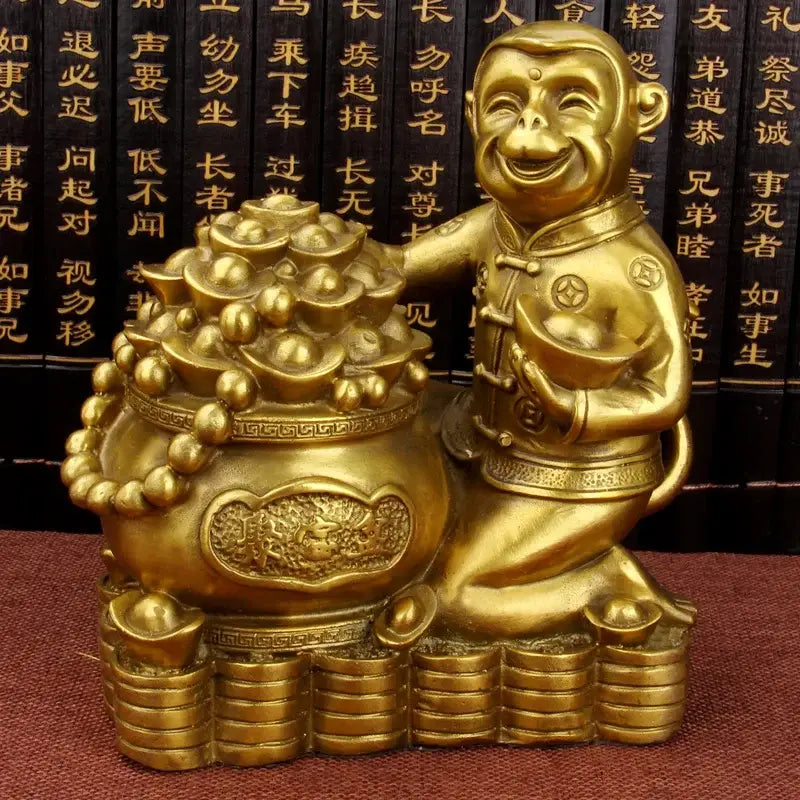 Brass Copper Monkey Decor