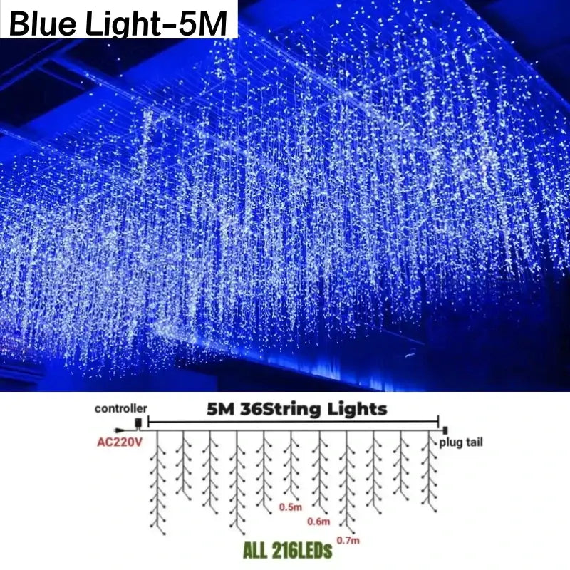 Golden LED String Lights