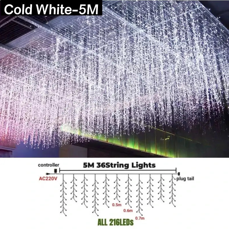 Golden LED String Lights