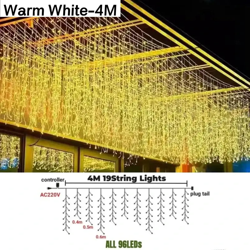 Golden LED String Lights